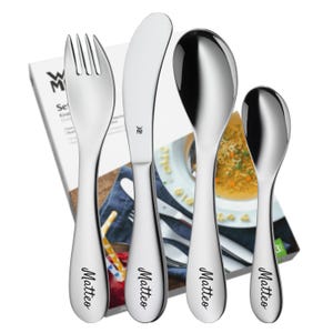 WMF children&#39;s cutlery Knuddel with engraving - baptism gift personalized - dishwasher safe/baptism gift boys - cutlery with engraving