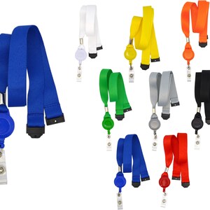 Lanyards, cordão com Jojo Lanyard neutro sem estampa 20 mm de largura, fecho de segurança porta-cartões