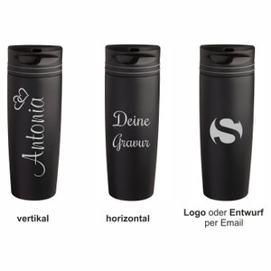 Schmalz® noble thermo mug HARSTADT engraving 380 ml vacuum drinking cup engraved insulated for birthday Christmas