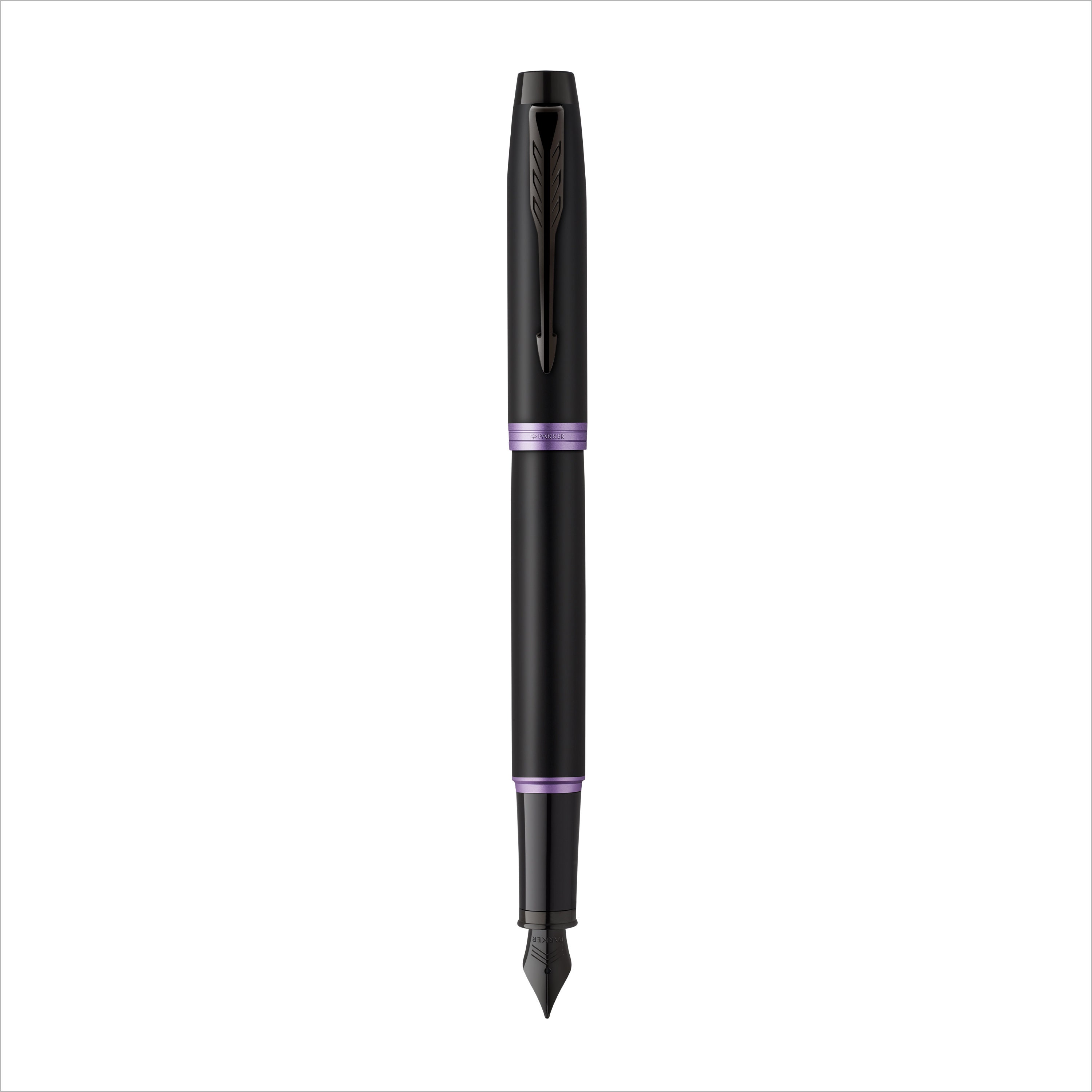 PARKER® IM balpen vulpen model Professionals Vibrant Rings paars PVD met gravering, gegraveerde verjaardag gepersonaliseerd - België