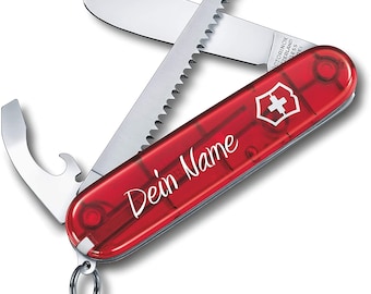 Navaja infantil Victorinox Mi Primer Deseo, impresión en la báscula, regalo para cumpleaños infantil, personalizada, 9 funciones, 0,2373