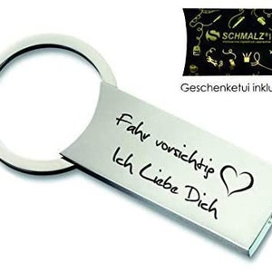 Schmalz Drive Safe Sleutelhanger Gegraveerd-Ik Hou Van Jou-Onvergetelijke Geschenken-Diverse Variaties