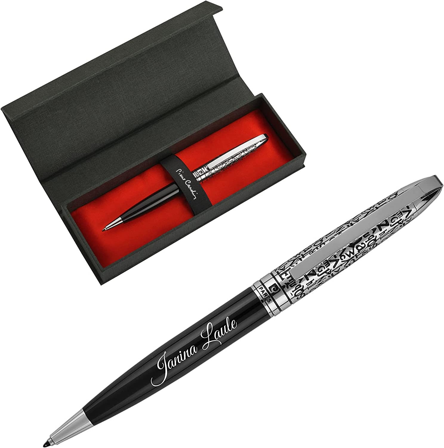 Pierre Cardin ボールペン ギフトボックス付き Pierre Cardin® JAQUES ボールペン、彫刻入り |プレミアムペンボックス