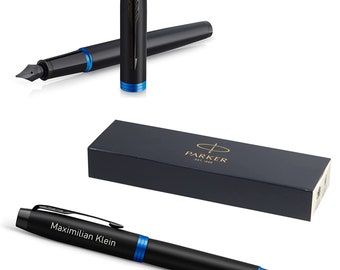 パーカー限定万年筆「IM ヴァイブラント リング ブルー」レーザー彫刻