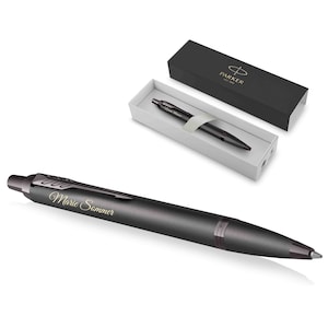 PARKER IM Professionals Monochrome Bronze ballpoint pen with engraving in a matching gift box for your birthday