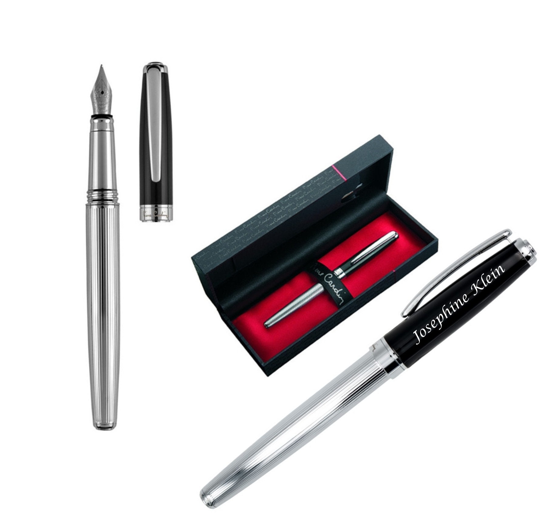 Buy Pierre Cardin® Fountain Pen Model Christophe With Engraving Blue Mine  Metal Birthday Gift With Gift Case Online in India 