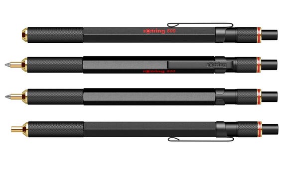 Personalized Rotring 600 Ballpoint Pen – Black | Engraved | Black
