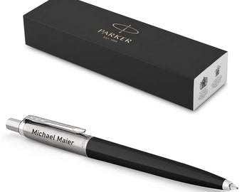 PARKER Jotter Originals Recycled mit Gravur | Premium Stift | Geschenkbox | schwarze Mine | personalisiertes Geschenk | Namen | Geburtstag