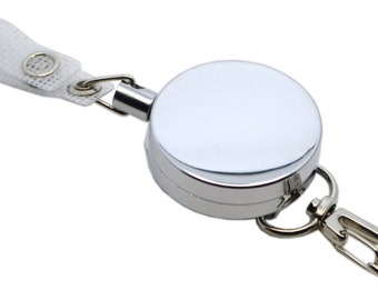 Retractable Keychain Heavy Duty Retractable Pull Badge Chain - Steel Wire Rope Carabiner Key Holder For Outdoor Use Lanyard Extender