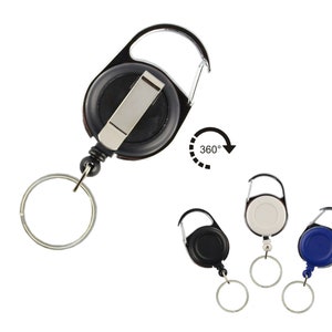 Skipasshalter, Ausweishalter, Ausweisjojo, Skipassjojo, Gürtelclip Schlüsselring drehbar