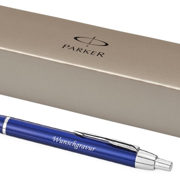 Exclusive PARKER ballpoint pen "IM" blue incl. Laser engraving engraved engraving