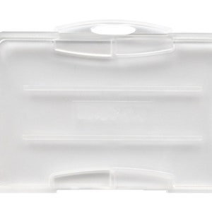 Ausweishülle Hartplastik für 2 Karten DOUBLE Offen Kartenhalter transparent horizontal Ausweishalter Schutzhülle für Ausweise Werksausweise