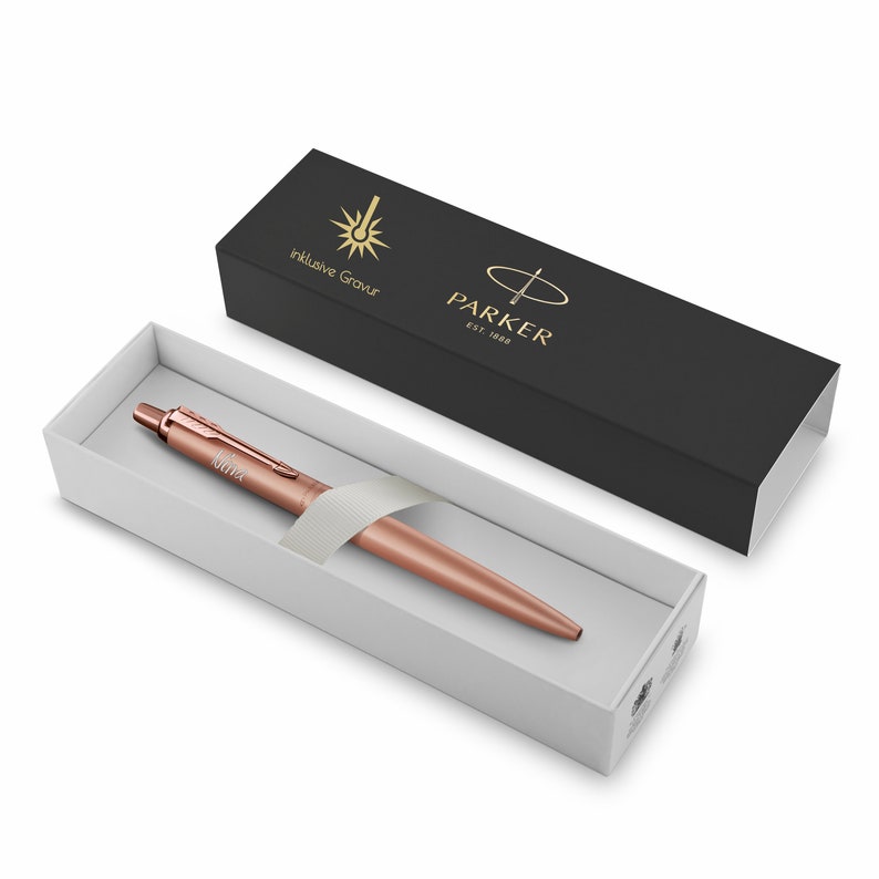 Parker Jotter XL Monochrome premium ballpoint pen rose gold with engraving engraved 2122755 gift for men women birthday personalized image 1