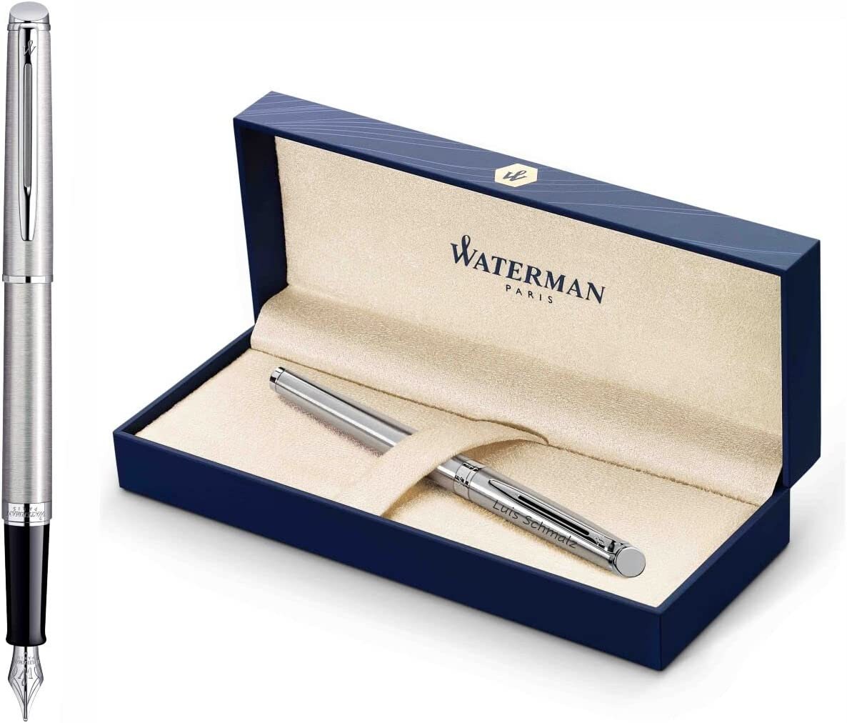 WATERMAN® Fountain Pen Model Hemisphere Stainless Steel C.C. With