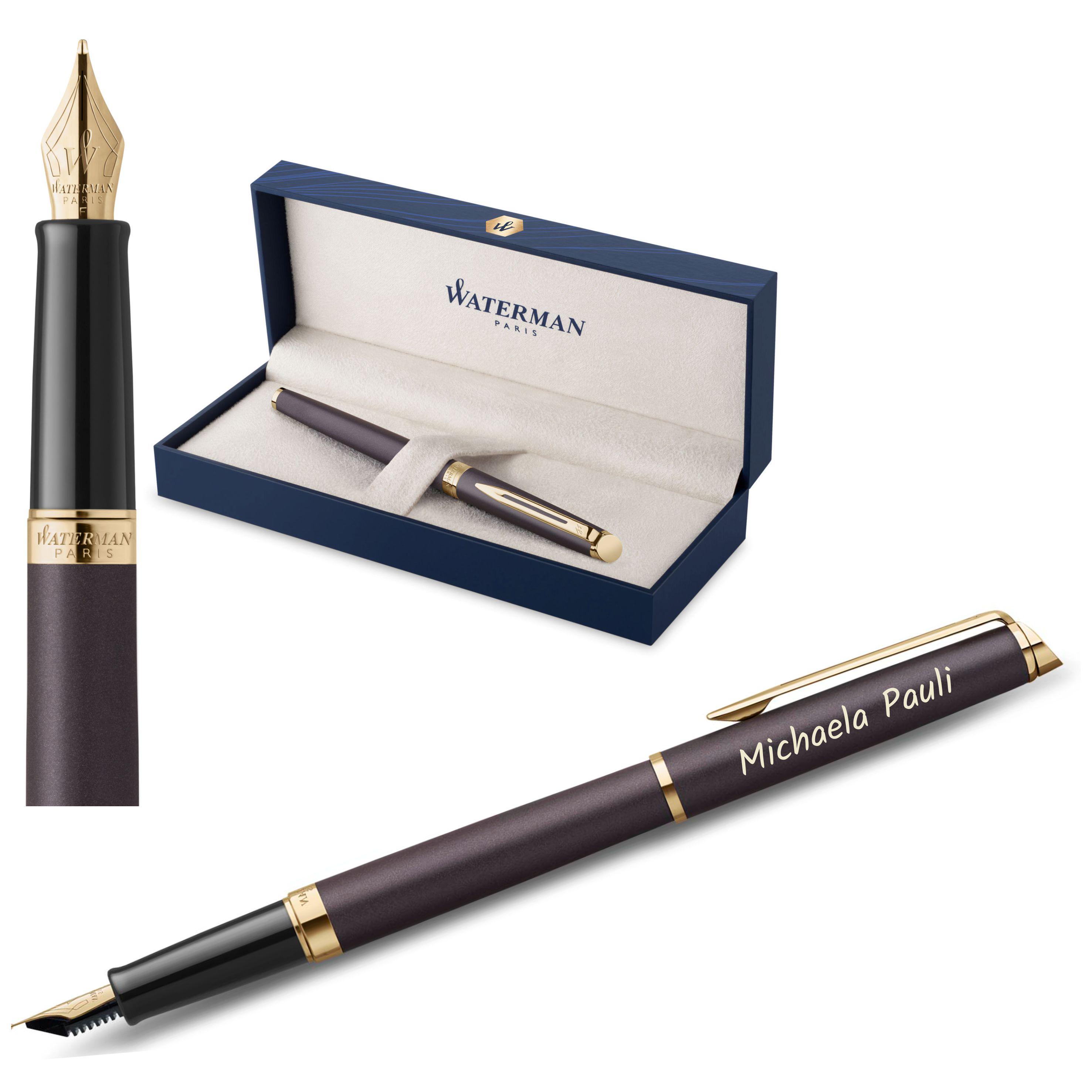 Waterman Hémisphère Fountain Pen Lava Black G.T. Engraved