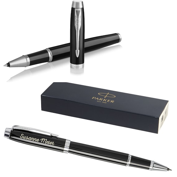 PARKER® IM Rollerball Pen Model Core Black Lacquer with engraving,  engraved birthday personalized