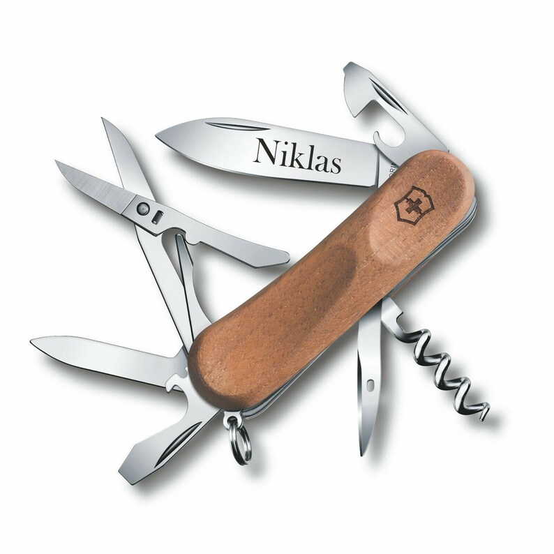 Victorinox Swiss Army Knife Executive Wood 14 Engraving Gift Etsy