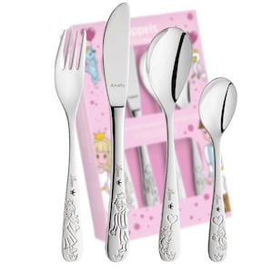 Children's cutlery with engraving - baptism gift individualized - dishwasher safe/baptism gift boys - cutlery with engraving - princess