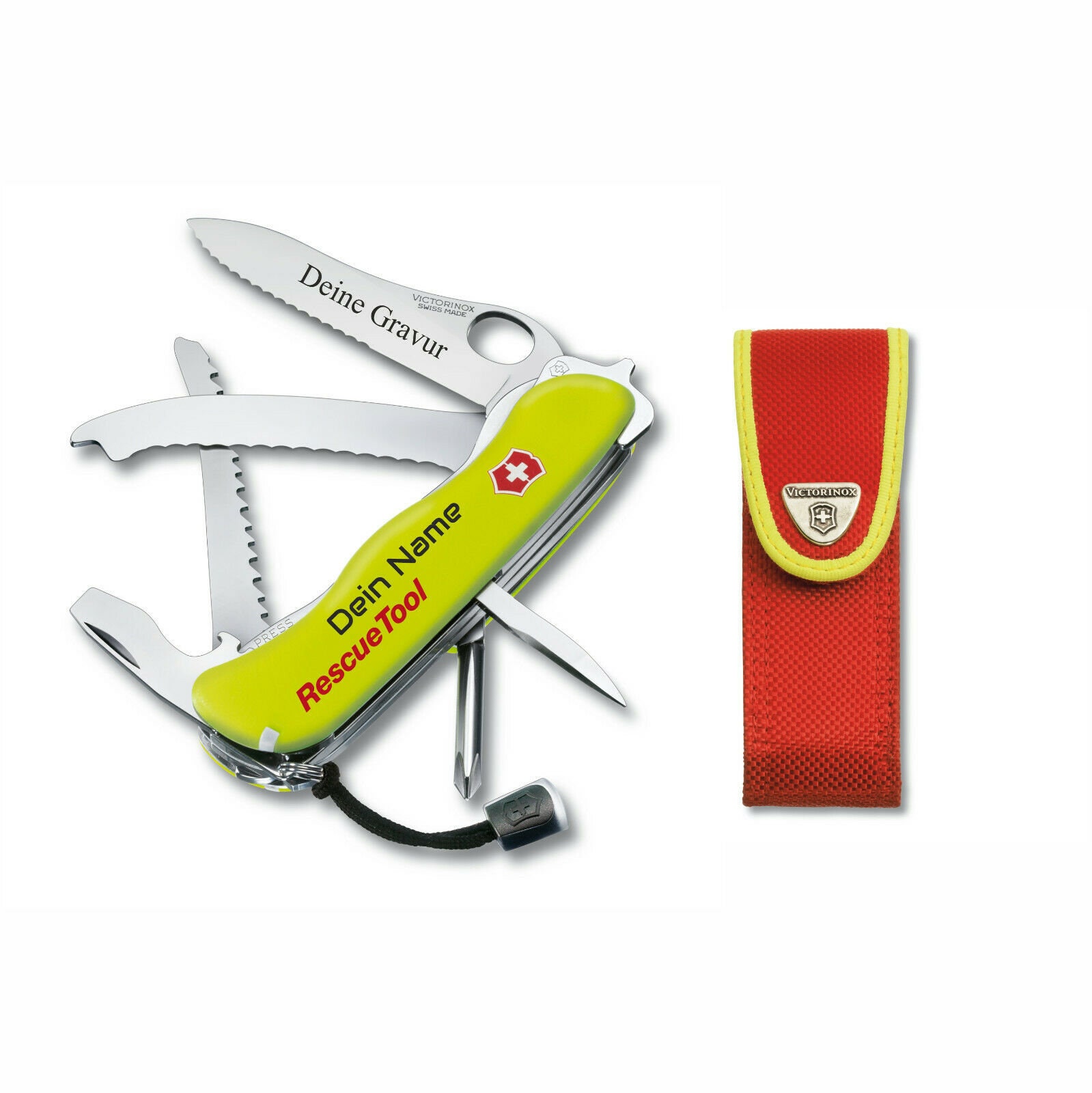 Victorinox Rescue Tool Wish Print Engraving Red Gift for Men Women
