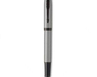 PARKER IM Stylo Plume De Qualité Supérieure Avec Gravure - Stylo De Qualité Supérieure - Coffret Cadeau - Encre Bleue - Cadeau Personnalisé - Nom, Anniversaire (S.E. Submerge (bleu