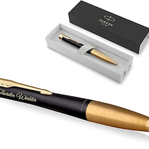 Parker®Urban TWIST Balpen Gedempt Zwart G.C. met gravering premium pen geschenkdoos blauwe inkt gepersonaliseerd cadeau verjaardag