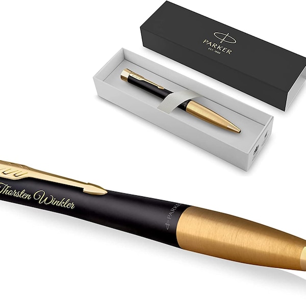 Parker®Urban TWIST Kugelschreiber Muted Black G.C. mit Gravur Premium Stift Geschenkbox blaue Tinte personalisiertes Geschenk Geburtstag