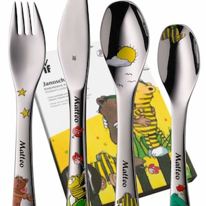 WMF children&#39;s cutlery Janosch with engraving - baptism gift personalized - dishwasher safe/baptism gift boys - cutlery with engraving