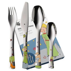 WMF children&#39;s cutlery The Little Prince with name engraving – personalized cutlery set for children – gift for birth, christening or birthday