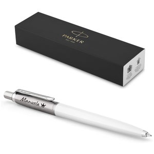 PARKER Jotter Originals Recycled mit Gravur | Premium Stift | Geschenkbox | schwarze Mine | personalisiertes Geschenk | Namen | Geburtstag
