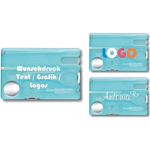 Victorinox Swiss Card Cuidado de uñas con impresión personalizada | Regalo para mujeres por su cumpleaños | Navaja Suiza personalizada 13 funciones