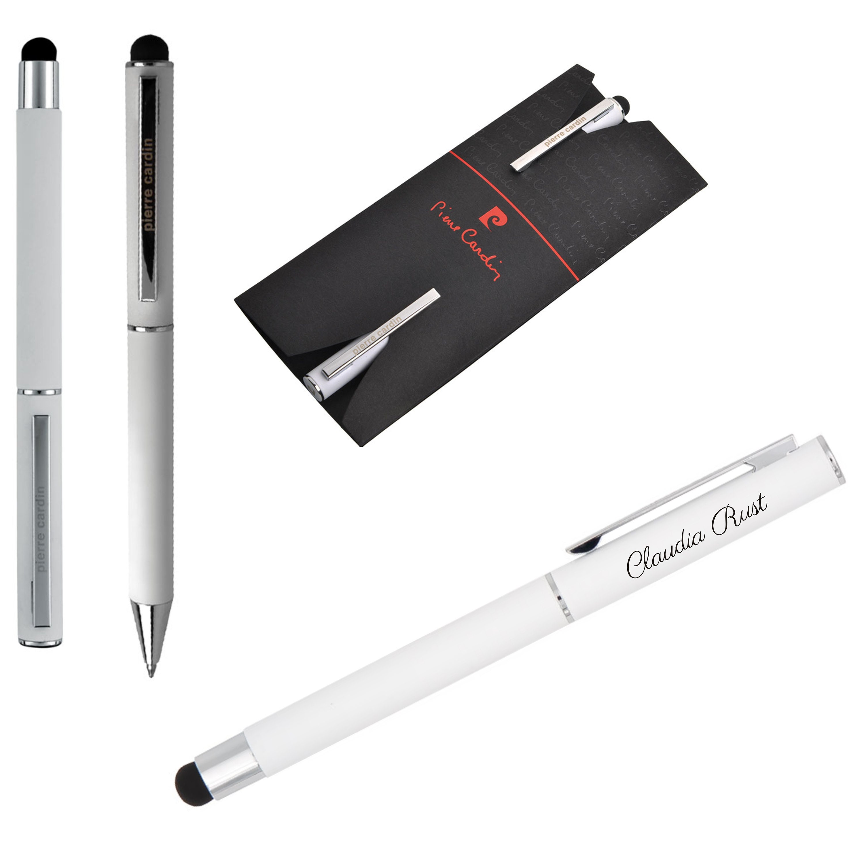 Pierre Cardin® CLAUDIE Touchpen Set Rollerball Pen With Engraving