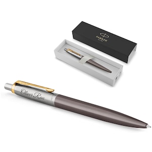 パーカー ジョッター ボールペン XL グレー芯 彫刻入り |プレミアムペン |ギフトボックス |ブルーマインパーソナライズされたギフト名誕生日