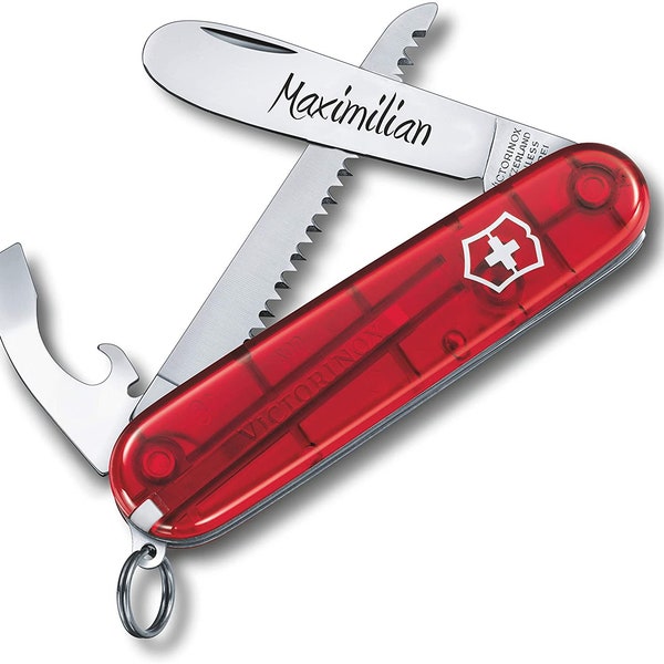 Victorinox children's pocket knife My First Wish engraving on the round blade gift for children's birthday personalized 9 functions