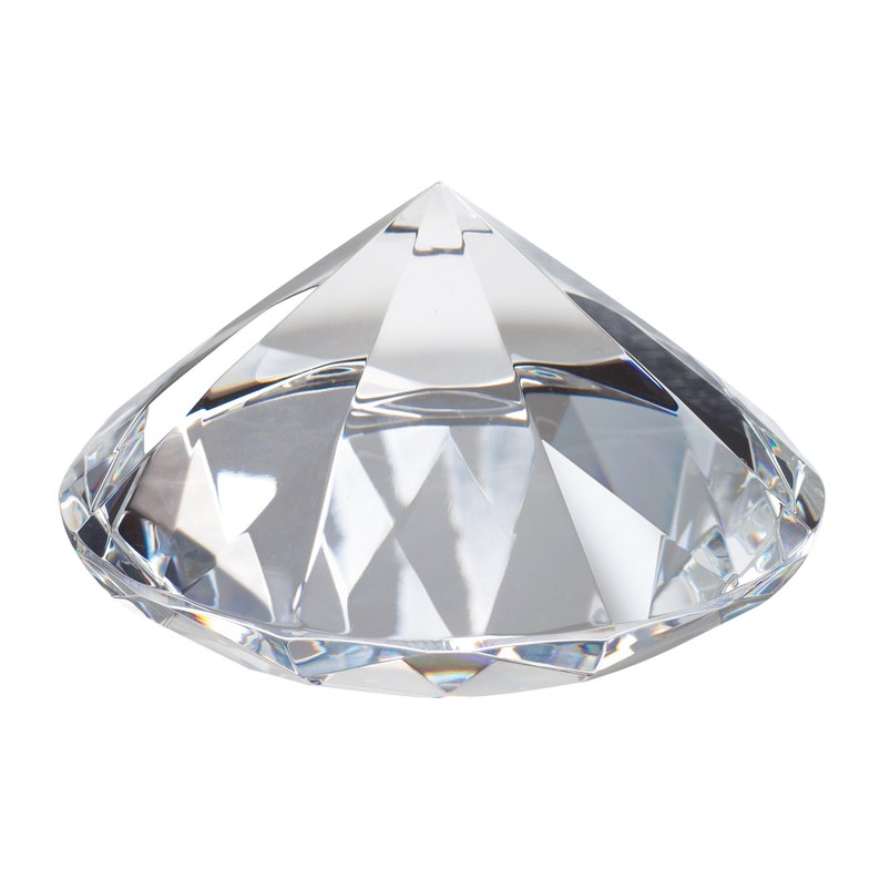 Verre de saindoux® Cristal Diamant incl. Gravure Décoration Presse-papier Cadeau gravé pour Mariage Juillet Anniversaire Award image 3