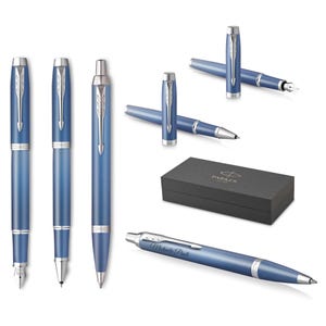 PARKER Tintenroller, Kugelschreiber und Füllfederhalter IM Rituals mit Gravur in Geschenketui zum Geburtstag zum Geburtstag Blue CT