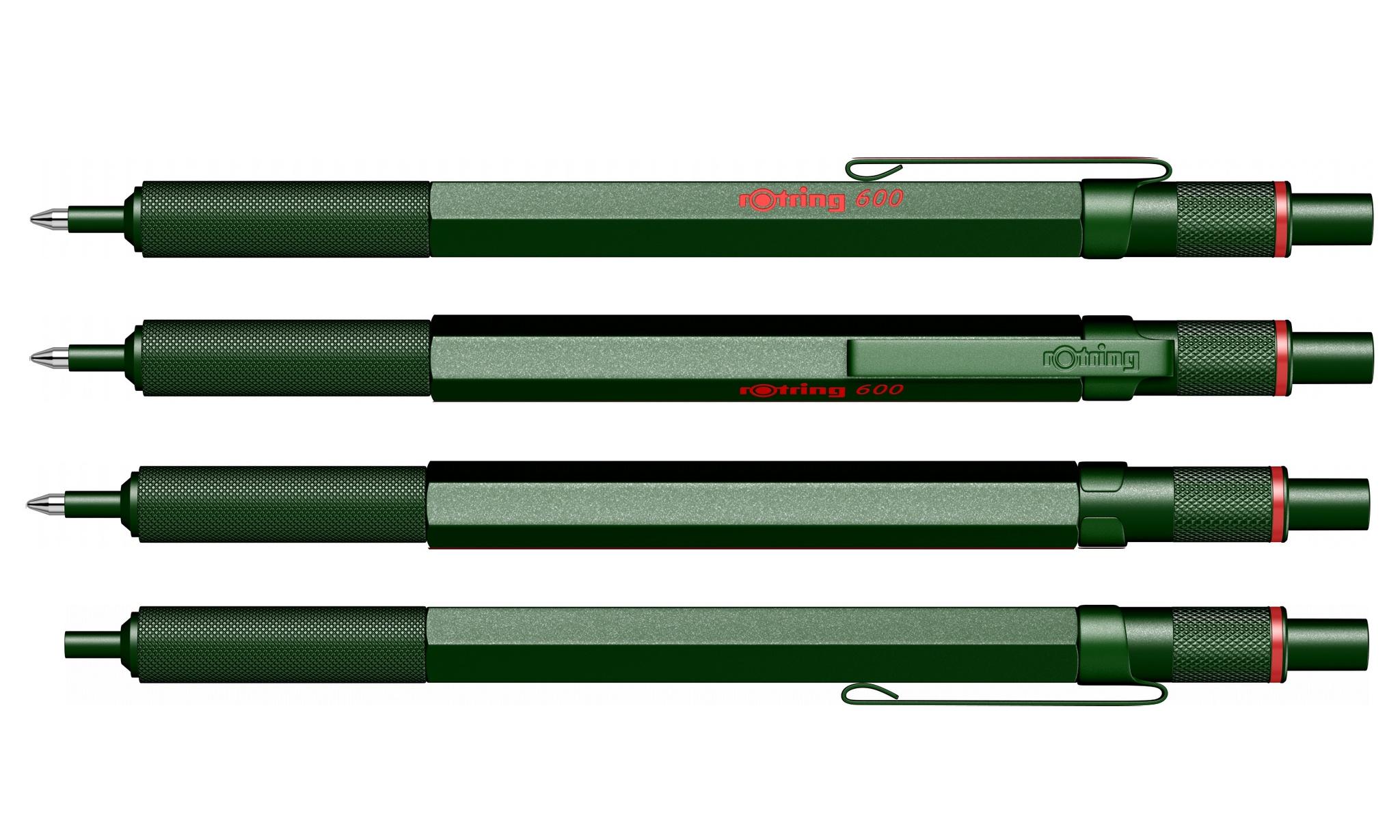 ROtring 600 ボールペン（グリーン、刻印入り、黒インク）男性にも女性