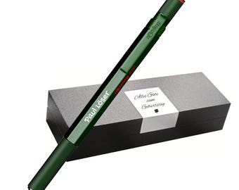 rOtring 600 Ballpoint Pen Green – Case + Engraving | Luxury pen with black ink, personalized gift