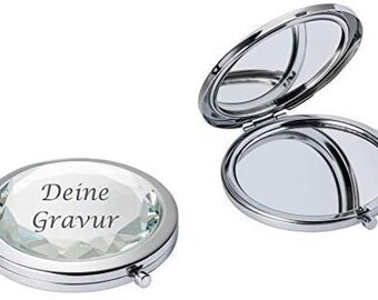 Schmalz® Pocket Mirror Reflects Manama with custom engraving personalized gift packaging