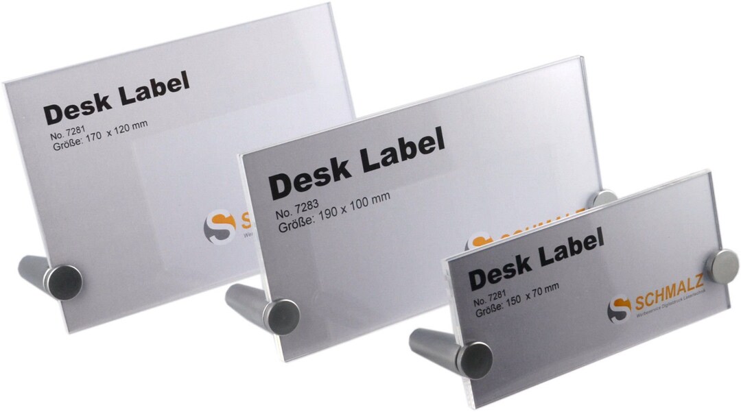 Noble Table Name Tag Acrylic Display Table Stand Copper Stand Silver