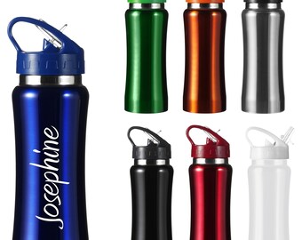 Schmalz® Stainless Steel Drinking Bottle GLAUCHAU incl. Engraving 600 ml Sports Bottle School Leisure Hiking Camping Fitness
