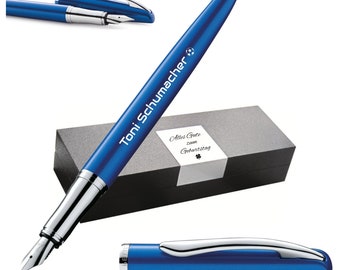 Pelikan Füllhalter Jazz® Noble Elegance P36 Saphire Blau Geschenk einzigartige Stifte mit Namen personalisierte Geschenke