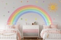 Watercolor Rainbow Wall Decals: Peel & Stick Nursery Mural