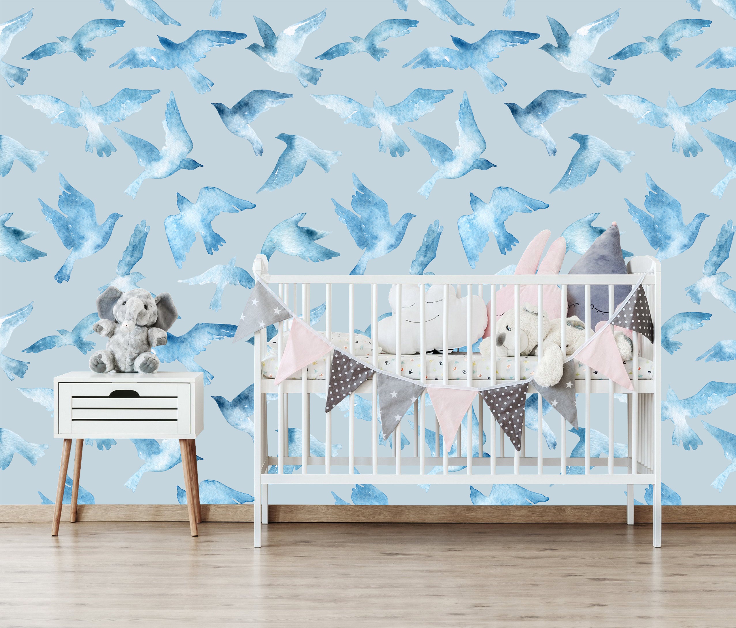 Abstract Flying Bird Removable Wallpaper Peel and Stick - Etsy