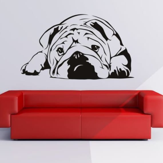 British Bulldog Decal Vinyl Wall Sticker Animal Birds Living Room décor