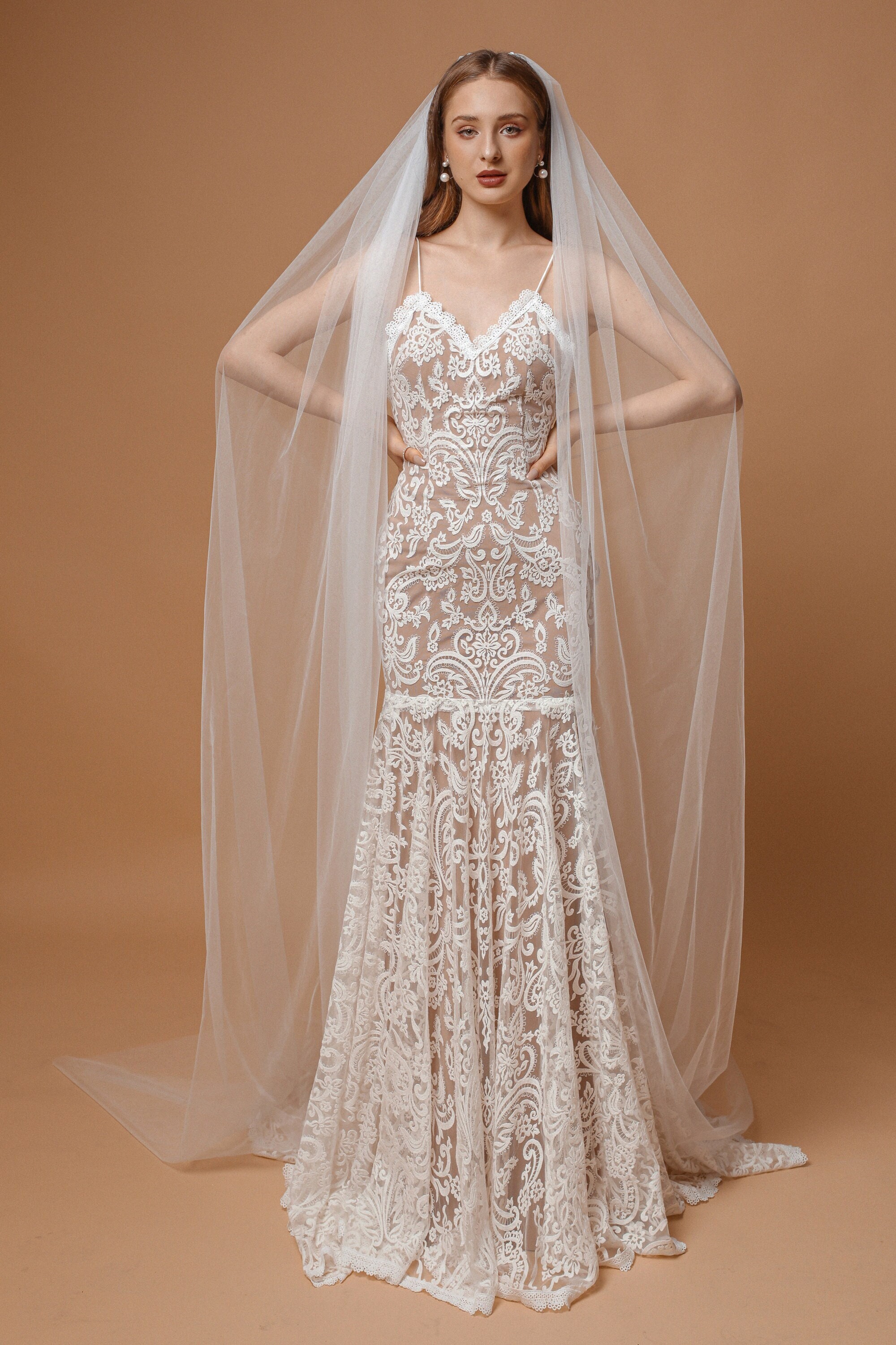 CARMEL Boho Bridal Dress With Straps 
