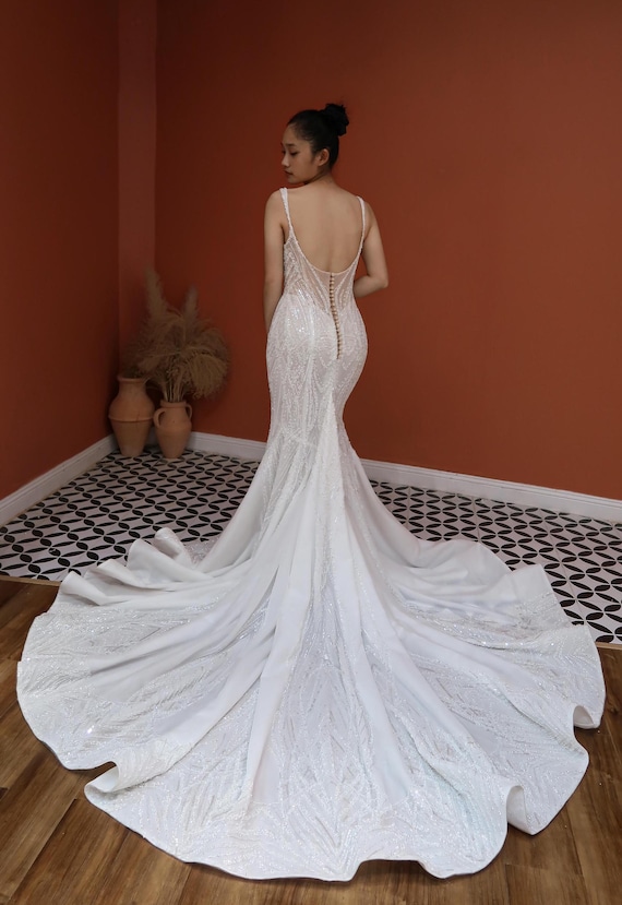 princess polly baby blue dress Backless Wedding Dresses & Low Back Gowns main image 1