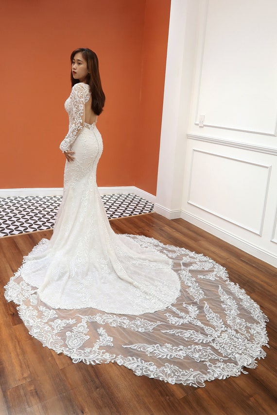 gorgeous mermaid wedding dresses Gorgeous Mermaid Sweetheart Lace Wedding Dresses with Appliques AB070404 –  Anniebride