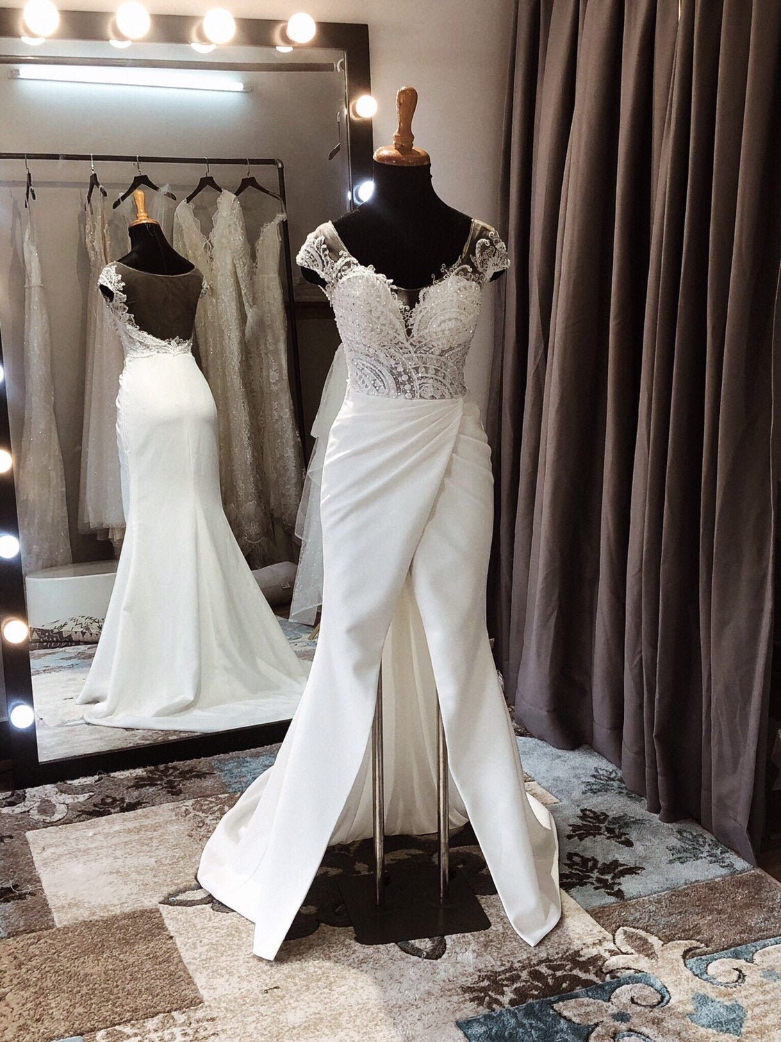 front split wedding dress