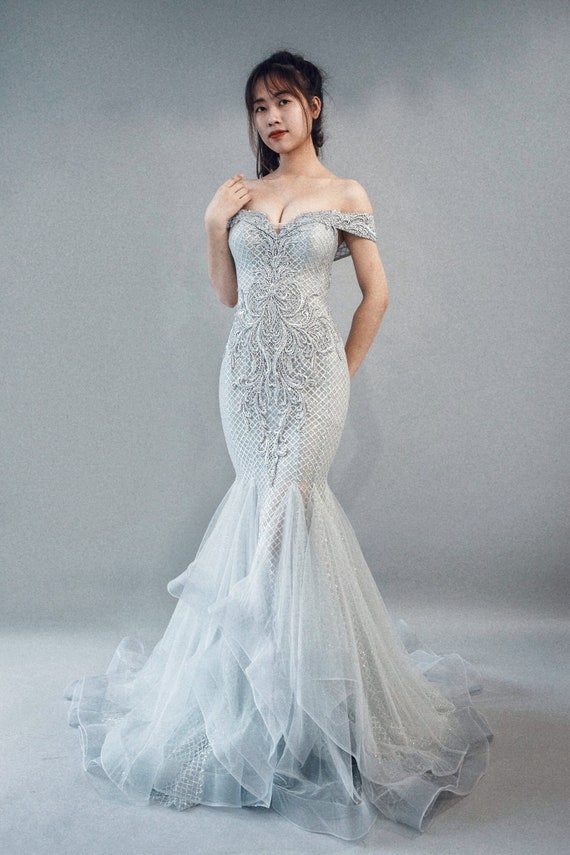 mermaid red wedding dresses Luxury Beaded White 222147 – Viniodress High Collar Short Black Size:18 US (50 EU) YGroup_15080165048685 bridal shower
