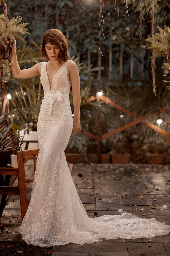 DAISY Abito da sposa aderente | Etsy Italia
